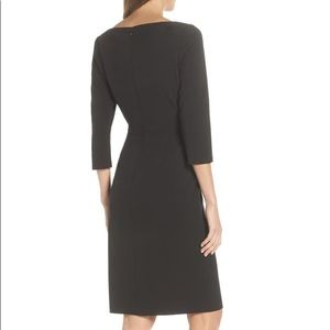 vince camuto angled ruffle sheath dress